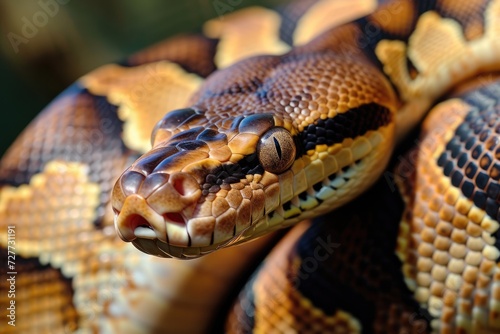 The boa constrictor is a species of large, heavy-bodied snake.  © Straxer