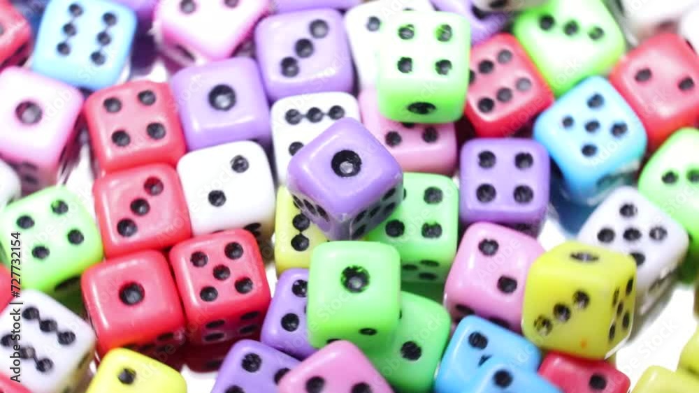 background of many mini cubic six-sided gaming dice rolled for playing background of many mini cubic six-sided gaming dice rolled for playing