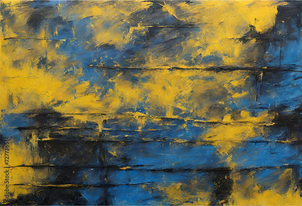 Naklejka premium yellow and blue abstract