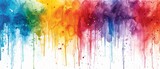 vibrant abstract watercolor texture background with splashes and drips, rainbow colors