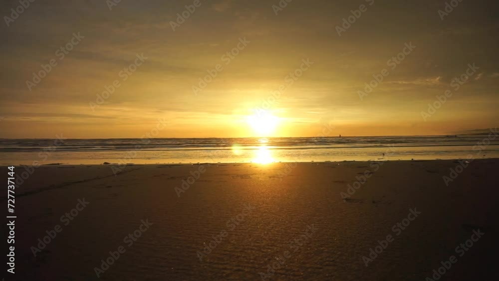 time lapse of beautiful evening beach views before sunset with small waves on Cipatujah Tasikmalaya beach time lapse of beautiful evening beach views before sunset with small waves on Cipatujah Tasikmalaya beach