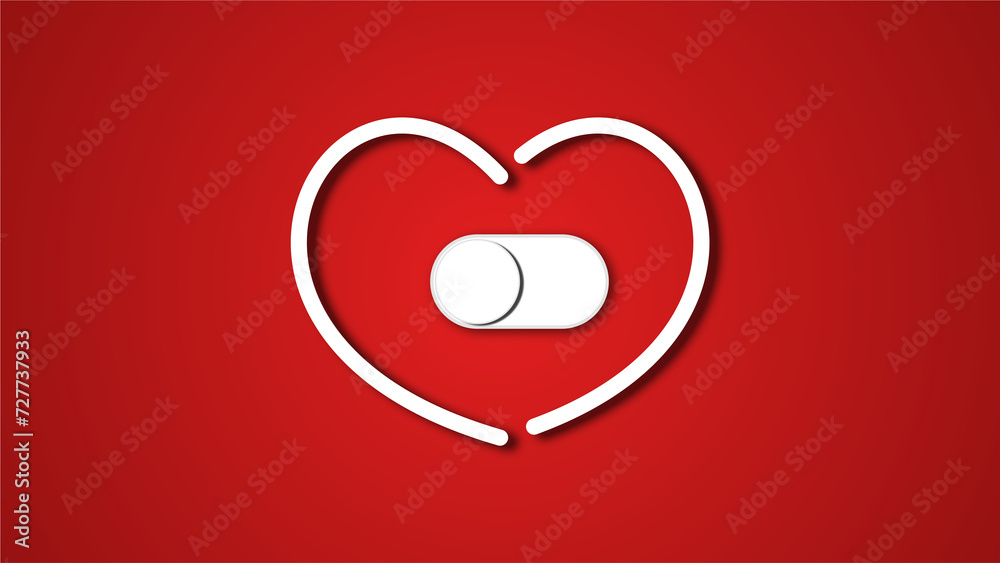 white line heart shape valentines day festival. on the red background. white line heart shape valentines day festival. on the red background.