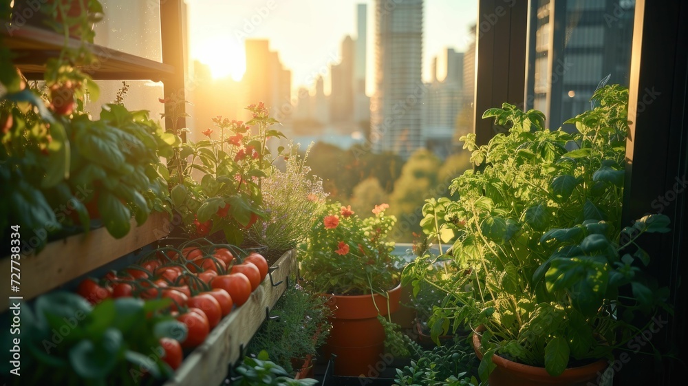 Edible Urban Paradise: Balcony Garden with City Views Edible Urban Paradise: Balcony Garden with City Views