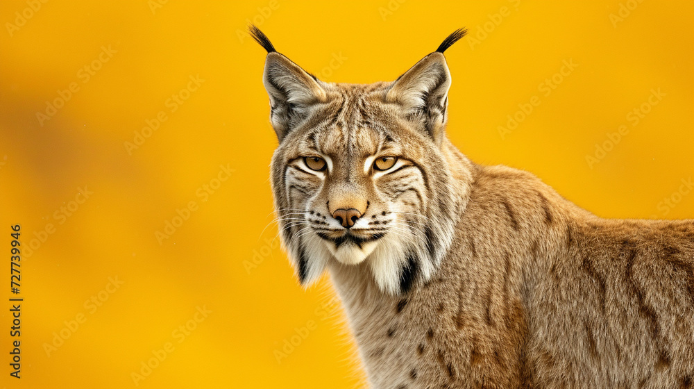 Obraz premium Majestic lynx portrait with copy space