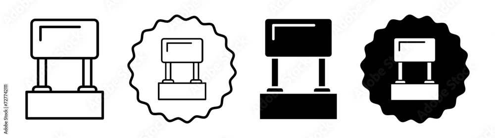 Car headrest set in black and white color. Car headrest simple flat icon vector Car headrest set in black and white color. Car headrest simple flat icon vector