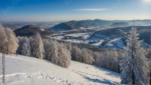 winter landscape in the mountains