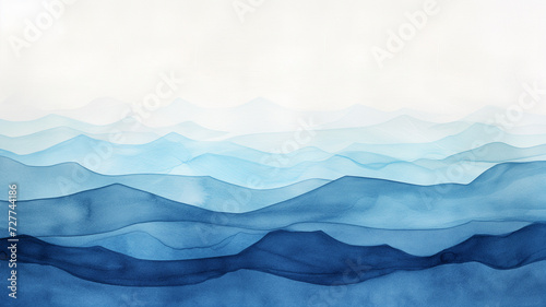 Ocean wave abstract in shades of blue, aqua, and teal, featuring a texture that mimics the motion of water.