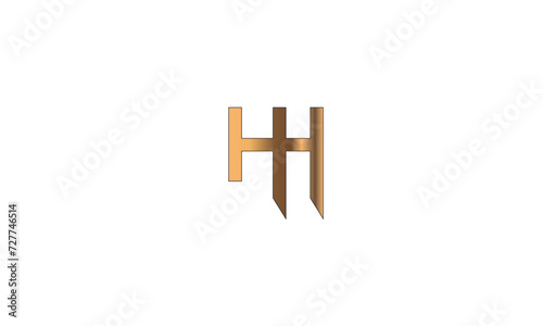 HH, H , HH Abstract Letters Logo Monogram