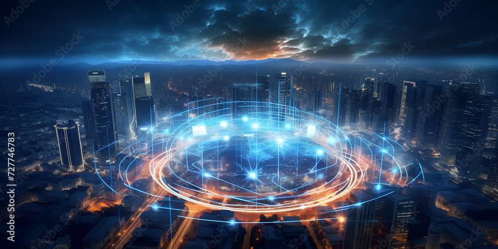 Future world concept,  digital transformation concepts embrace the world of the future, The Pioneering Technology Shaping Our Future, Future World Concept Powered,  Generative AI