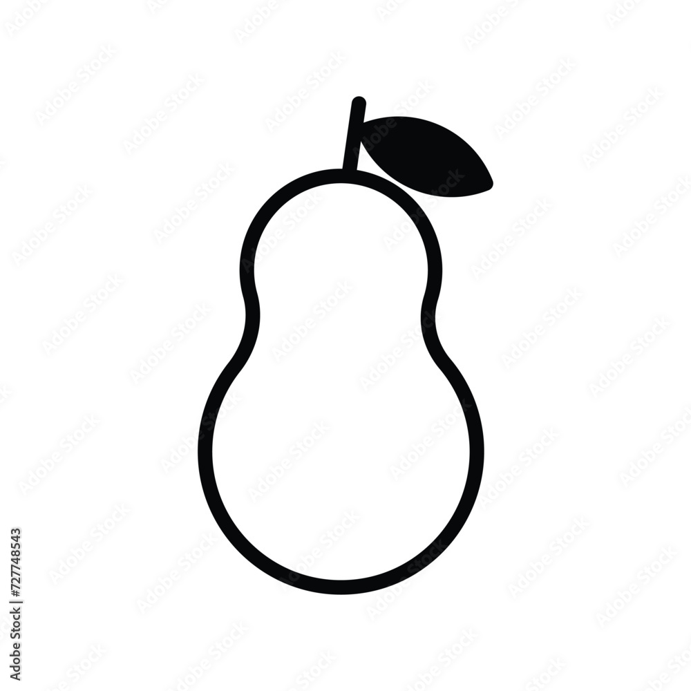 pear icon with white background vector stock illustration pear icon with white background vector stock illustration