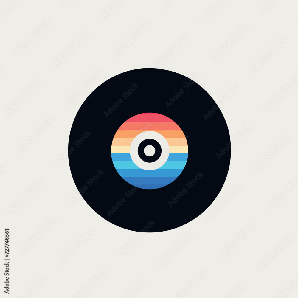 Vinyl record in cartoon, doodle style. Image for t shirt. Isolated 2d vector illustration in logo, icon, sketch style, Eps 10. AI Generative Vinyl record in cartoon, doodle style. Image for t shirt. Isolated 2d vector illustration in logo, icon, sketch style, Eps 10. AI Generative