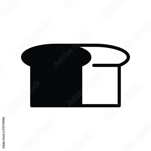 bread icon with white background vector stock illustration © pixel Btyess