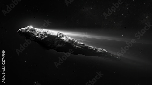 Large flying comet isolated