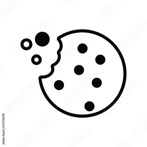  cookies icon with white background vector stock illustration