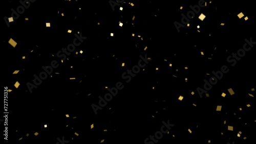 Golden confetti with alpha channel. ProRes4444 #03