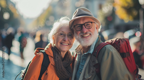 couple walking in the city