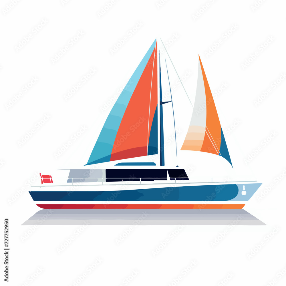 Catamaran in cartoon, doodle style. Image for t shirt. Isolated 2d vector illustration in logo, icon, sketch style, Eps 10. AI Generative Catamaran in cartoon, doodle style. Image for t shirt. Isolated 2d vector illustration in logo, icon, sketch style, Eps 10. AI Generative