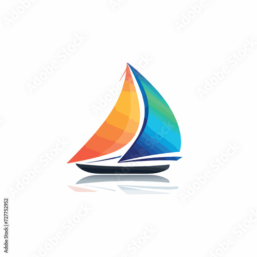Catamaran in cartoon, doodle style. Image for t shirt. Isolated 2d vector illustration in logo, icon, sketch style, Eps 10. AI Generative