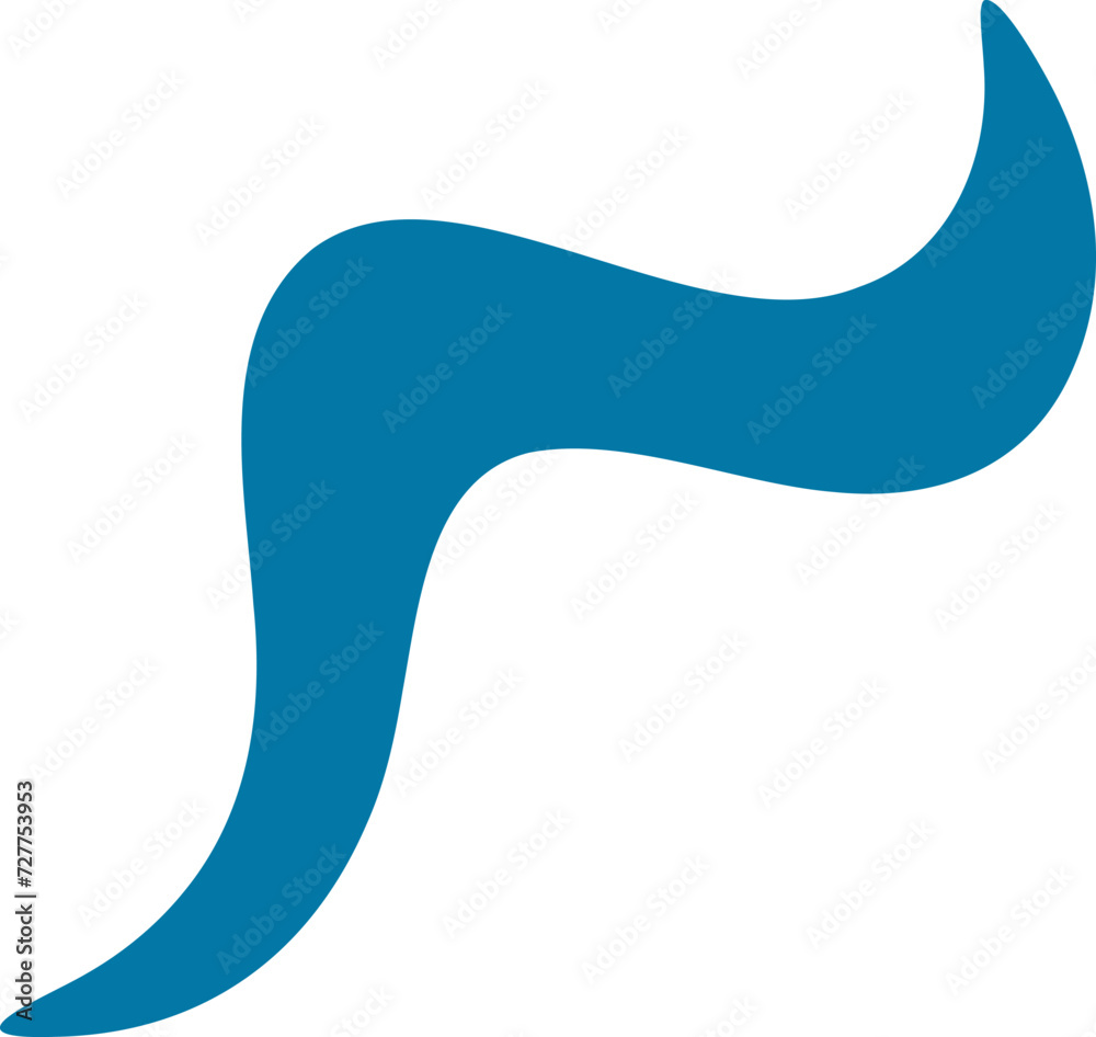 Sea waves silhouette illustration. Wave shape design element Sea waves silhouette illustration. Wave shape design element