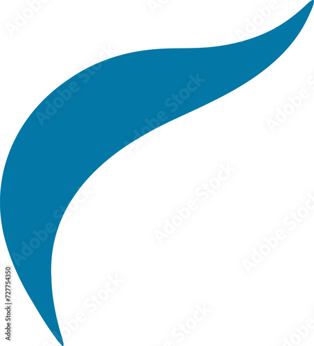 Sea waves silhouette illustration. Wave shape design element
