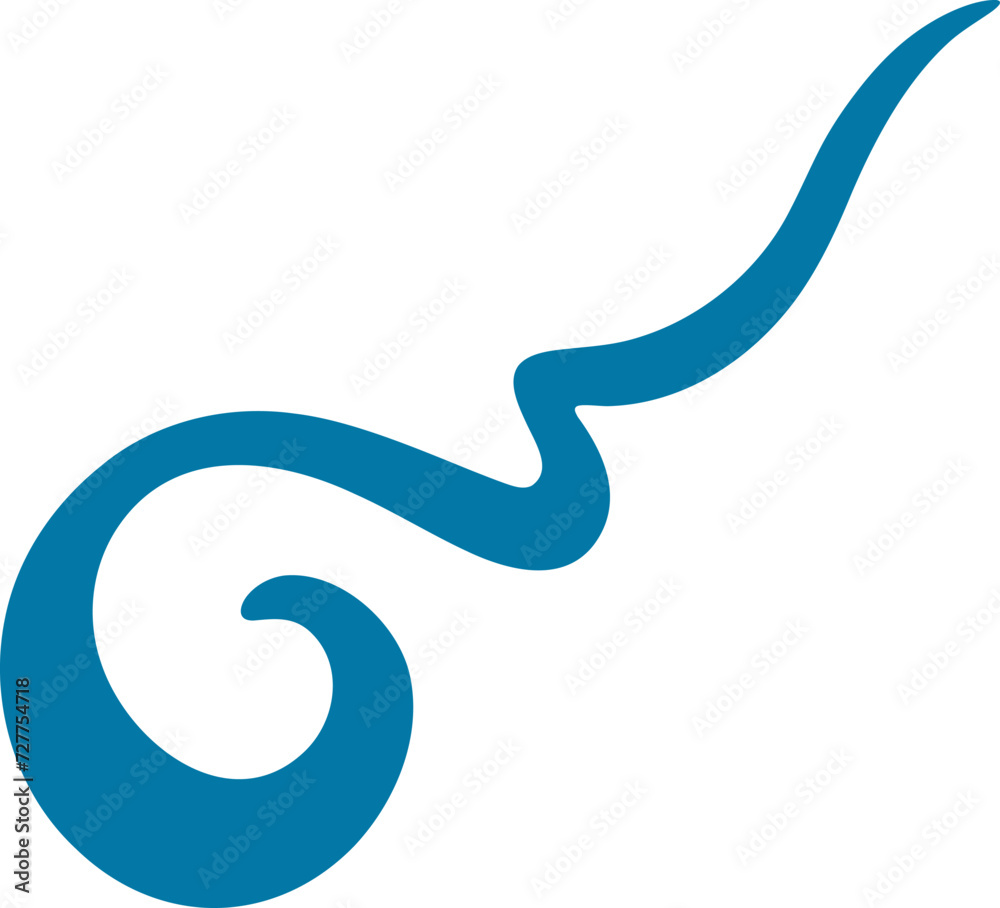 Sea waves silhouette illustration. Wave shape design element Sea waves silhouette illustration. Wave shape design element