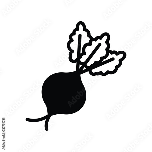 beetroot icon with white background vector stock illustration