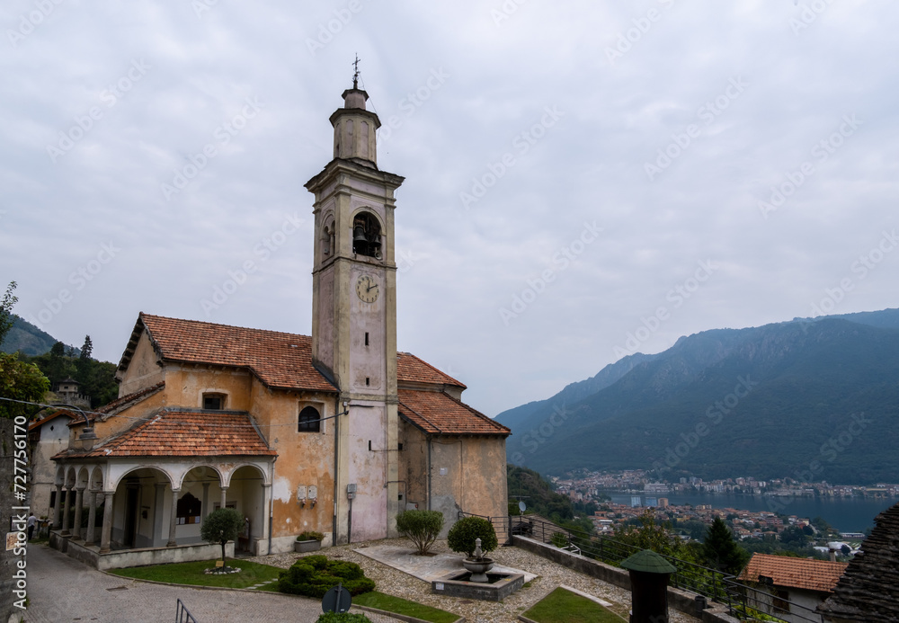 The church of the Brolo town, on Orta Lake, Italy