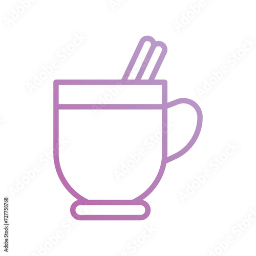  mulled wine icon with white background vector stock illustration