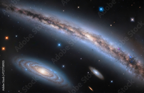 Space, unknown galaxies in the universe.