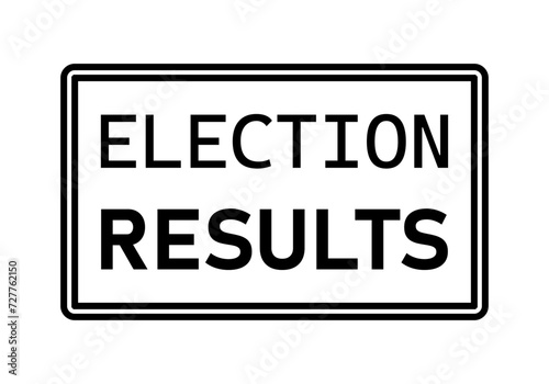 Icono de cartel con resultados electorales.