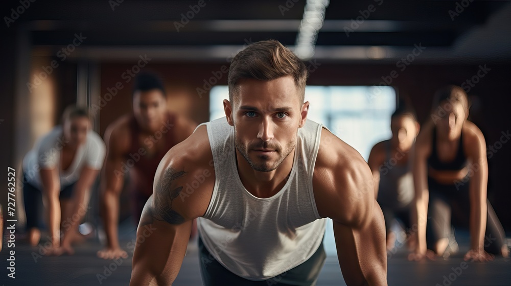 Fitness - people exercising in a gym Generative AI
