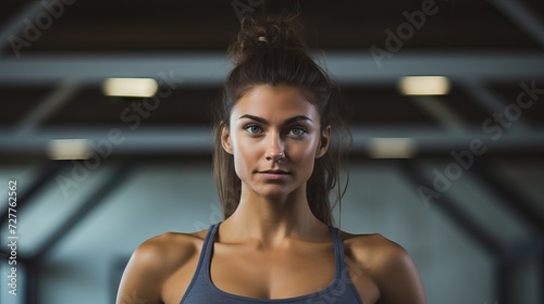 Fit Young Woman Preparing for Gym Workout Generative AI © AlexandraRooss
