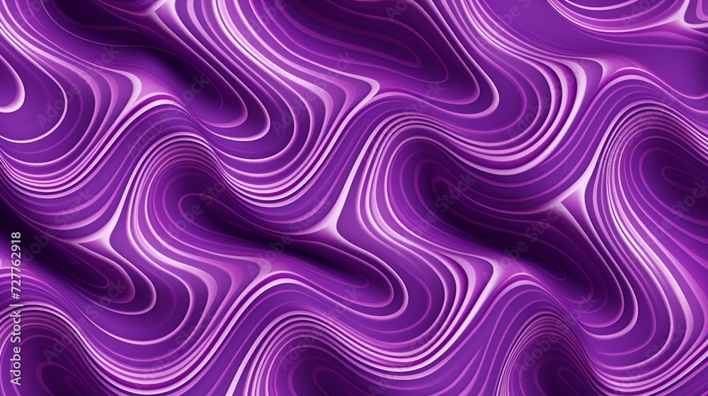 Obraz premium アブストラクト 背景 壁紙 曲線 波 流れ マーブル 紫, generative ai