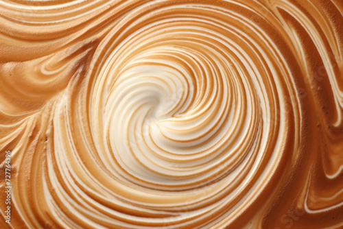 Brown Creamy Abstract: Delicious Chocolate Swirl on Textured Background