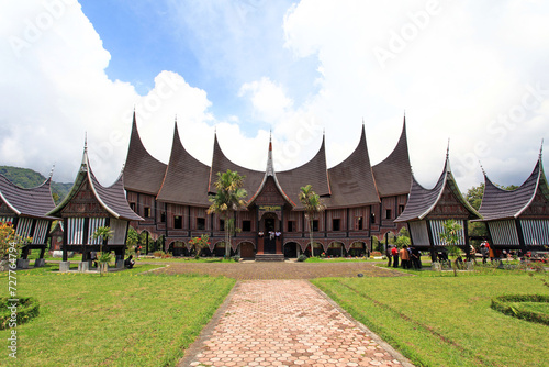 Pagaruyung Palace in West Sumatra, Indonesia. The Pagaruyung Palace located in Tanjung Emas in West Sumatra, Indonesia. Today the palace functions as a museum.
 photo