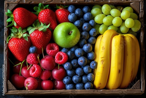 Fresh fruits gift box professional advertising food photography
