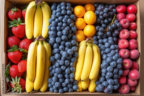 Fresh fruits gift box professional advertising food photography