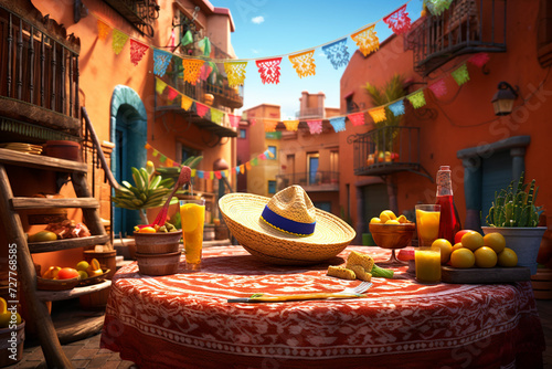 Cinco de Mayo is a holiday in Mexico. 3d illustration