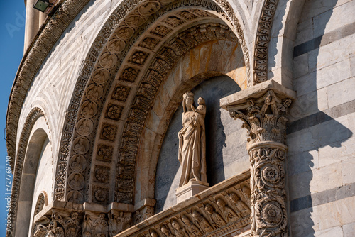 Madonna with child at the baptistery of the Pisa cathedral