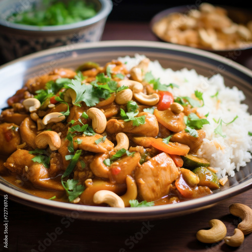 Hot and spicy Cashew Chicken Curry