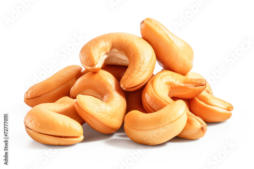 cashews on white background