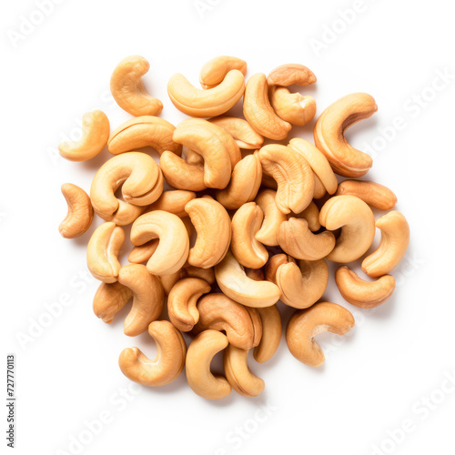 cashews on white background