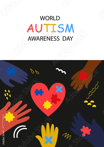 World awareness day background  design  celebrating poster modern flat vector illustration.