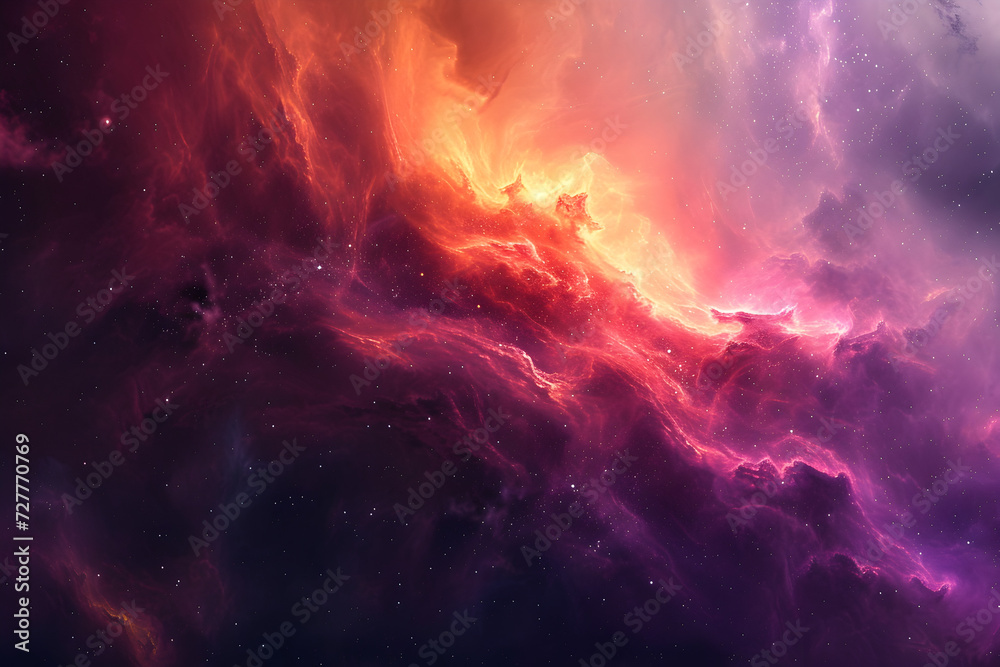 Cosmic abstract scenes, blending nebulas and starfields with digital art techniques, for science fiction book covers