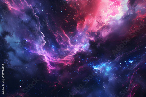 Cosmic abstract scenes, blending nebulas and starfields with digital art techniques, for science fiction book covers