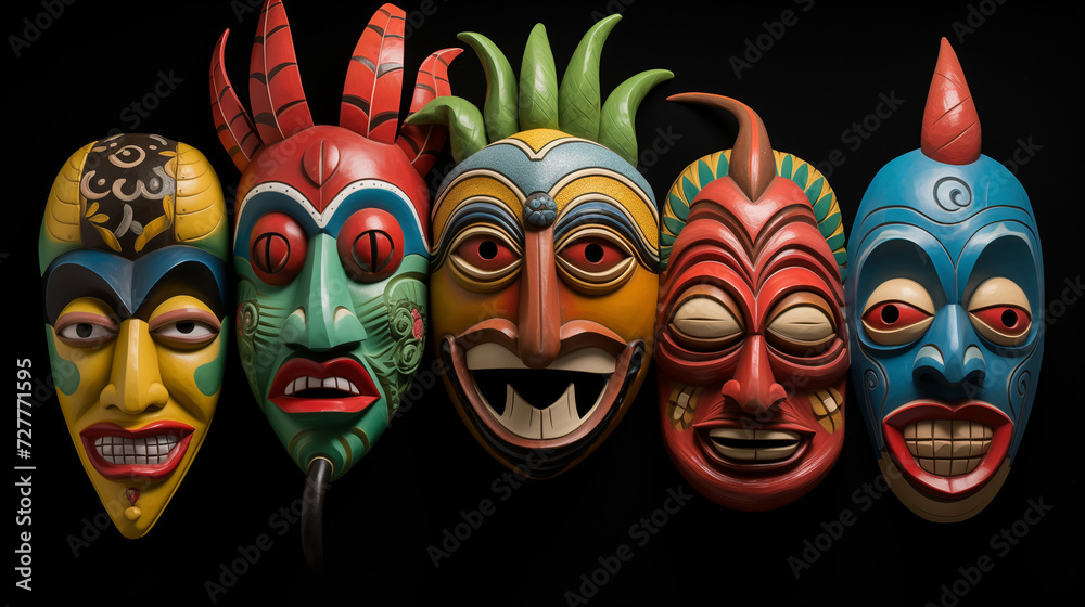 A Kaleidoscope of Colorful Masks