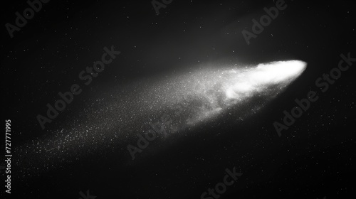 Large flying comet isolated