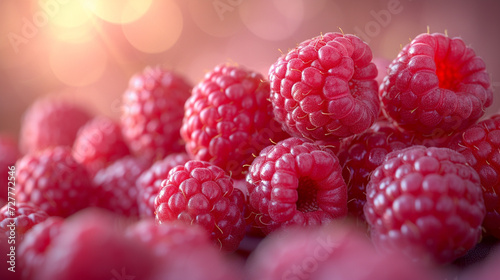 Raspberry. Fresh organic berries. Fruit background.