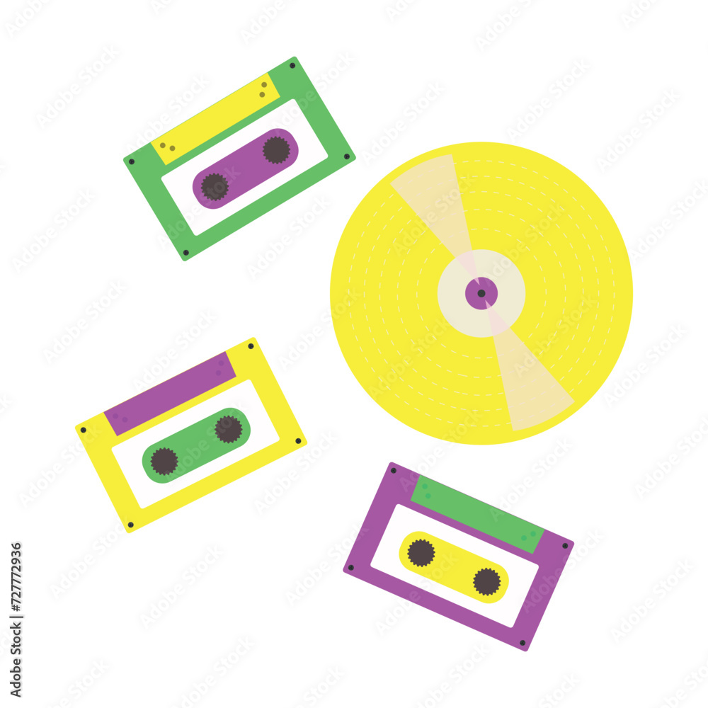 Retro Classic Cassette Tape Rainbow Colors Clipart Music Recording Radio Audio Vintage Cute Case Illustration Retro Classic Cassette Tape Rainbow Colors Clipart Music Recording Radio Audio Vintage Cute Case Illustration