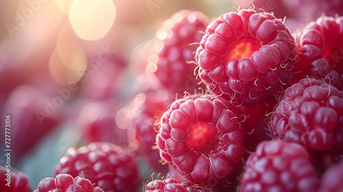 Raspberry. Fresh organic berries. Fruit background.